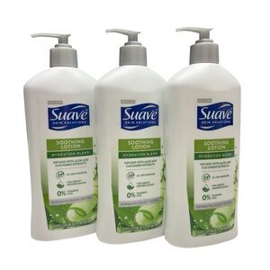 (3) Suave Soothing Lotion Hydration Blend Aloe Cucumber Dry Skin 18oz